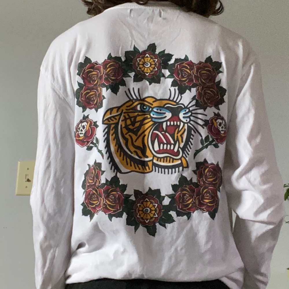 Pacsun Graphic Tiger Skull Long Sleeve